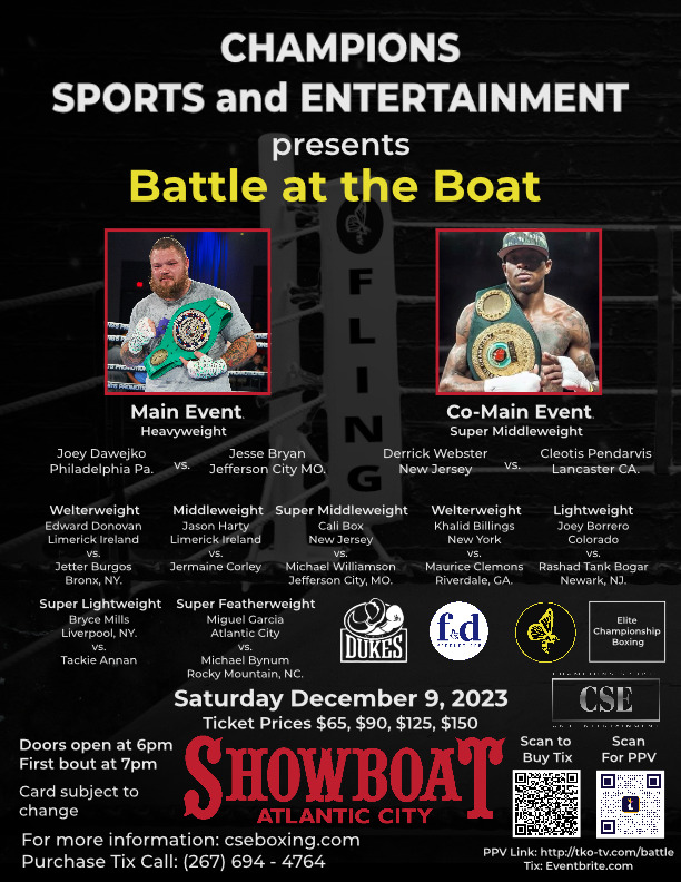 Flyer for CSE Boxing Event